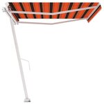 vidaXL Auvent manuel rétractable sur pied 450x300 cm Orange et marron