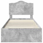 vidaXL Cadre de lit Gris béton 70 x 190 cm Bois d'ingénierie