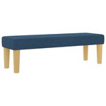vidaXL Lit à Sommier avec Matelas & Banc Bleu 120x190 cm Tissu