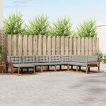 vidaXL Ensemble de canapés d'extérieur 8 Pièces Gris Naturel et Clair