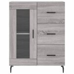 vidaXL Buffet haut Sonoma gris 69 5x34x180 cm Bois d'ingénierie