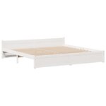 vidaXL Lit bibliothèque sans matelas blanc 180x200 cm bois pin massif