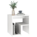 vidaXL Table de chevet blanc brillant 40x30x40 cm bois d'ingénierie