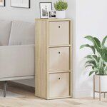 vidaXL Buffet avec tiroir Chêne Sonoma 30 5 x 27 x 84 5 cm
