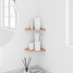 vidaXL Étagère flottante avec étagère 2 Pièces Rose 18 x 18 x 2 cm