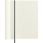 Carnet piqué moleskine souple noir 13 x 21 cm - ivoire uni -192 pages