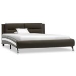 vidaXL Cadre de lit Gris Similicuir 90 x 200 cm