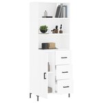 vidaXL Buffet haut Blanc 69 5x34x180 cm Bois d'ingénierie
