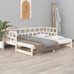 vidaXL Lit coulissant sans matelas bois de pin solide 2x(80x200) cm