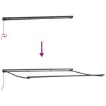 vidaXL Auvent Rétractable Bleu Marine 450x300 cm