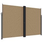 vidaXL Auvent latéral rétractable taupe 220x1200 cm
