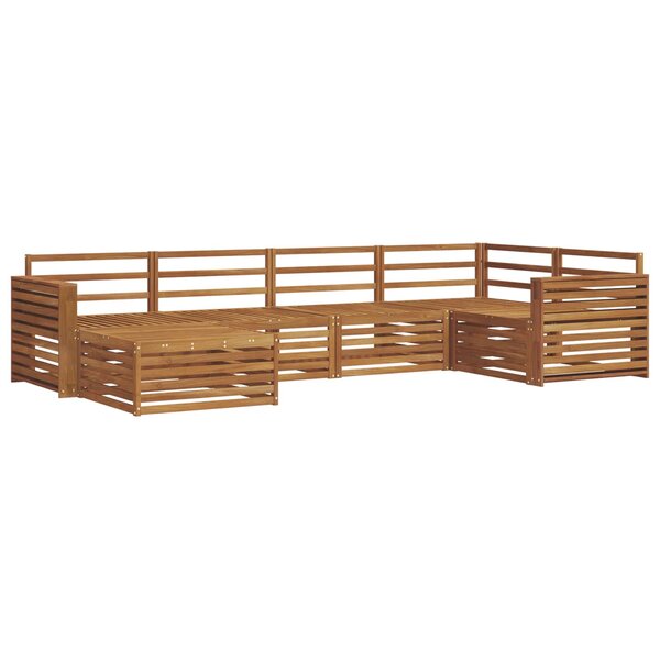 vidaXL Ensemble de canapés d'extérieur 6 Pièces Naturel