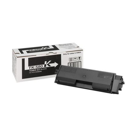 Toner laser original tk-580k 3500 pages noir kyocera