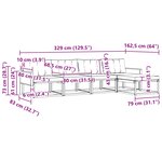vidaXL Ensemble de canapés d'extérieur 5 Pièces Naturel et Beige