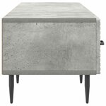 vidaXL Meuble TV Gris béton 147 x 34 5 x 30 cm Bois d'ingénierie