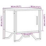 vidaXL Tables de chevet 2 Pièces chêne fumé 40x30x40 cm bois d'ingénierie