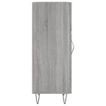 vidaXL Buffet Sonoma gris 34 5x34x90 cm Bois d'ingénierie