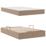 vidaXL Lit avec rangement et matelas Cappuccino 120 x 190 cm