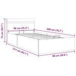 vidaXL Cadre de lit à rangement hydraulique et LED similicuir 90x200cm