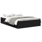 vidaXL Cadre de lit sans matelas noir 140x190 cm