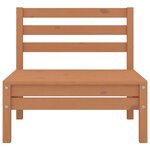 vidaXL Canapés centraux de jardin 4 Pièces marron miel bois de pin massif