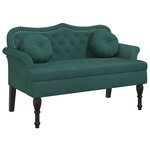 vidaXL Banc avec coussins Vert foncé 120 5x65x75 cm Velours