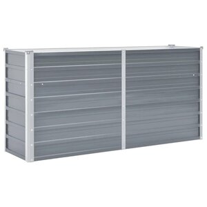 vidaXL Lit surélevé de jardin Acier galvanisé 160x40x77 cm Gris
