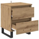 vidaXL Cabinet de chevet 2 Pièces Chêne artisanal 40 x 35 x 50 cm