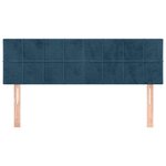 vidaXL Têtes de lit 2 Pièces Bleu foncé 72x5x78/88 cm Velours