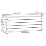 vidaXL Boîte de rangement Blanc 89x36 5x33 cm Bois massif de pin