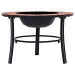 vidaXL Foyer mosaïque Terre cuite 68 cm Céramique