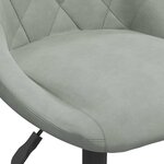 vidaXL Chaise de salle à manger Gris clair Velours