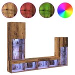 vidaXL Meubles TV muraux 4 Pièces Bois ancien Bois d'ingénierie