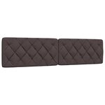 vidaXL Cadre de lit avec LED sans matelas marron foncé 200x200cm tissu