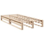 vidaXL Lit bibliothèque sans matelas 90x190 cm bois de pin massif