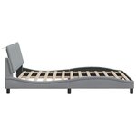 vidaXL Cadre de lit sans matelas Hanko gris clair 140x200 cm tissu