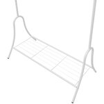 vidaXL Portant à vêtements Blanc Acier