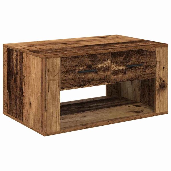 vidaXL Table basse Bois Ancien 80 x 50 x 40 cm Bois d'ingénierie