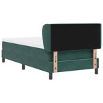 vidaXL Lit à ressorts avec tête de lit Vert foncé 90 x 190 cm Velours