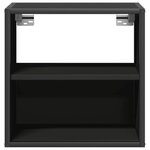 vidaXL Tables de chevet murales 2 Pièces noir 40x31x39 5 cm