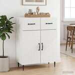 vidaXL Buffet Blanc brillant 66 x 34 5 x 89 5 cm Bois d'ingénierie