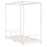 vidaXL Cadre de lit pour enfants blanc 90x190 cm bois de pin massif