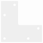 vidaXL Pieds de table basse coniques 4 pièces Blanc 30-31 cm Acier