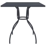 vidaXL Table de jardin anthracite 80x80x72 5 cm Treillis d'acier