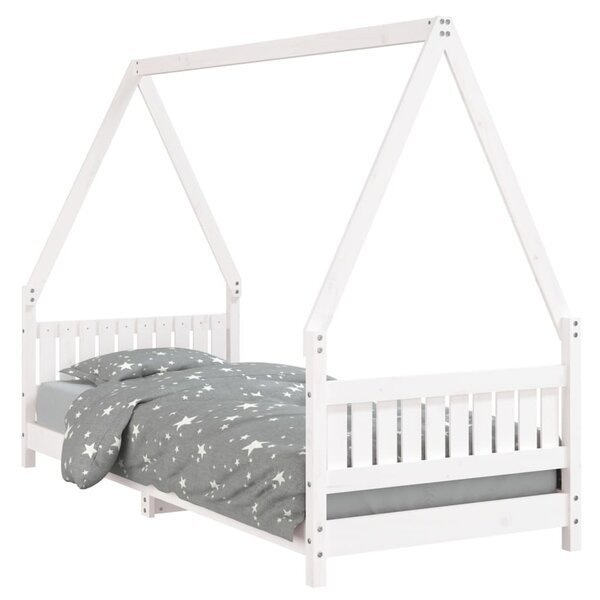 vidaXL Cadre de lit pour enfants blanc 80x200 cm bois de pin massif