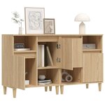 vidaXL Buffets 2 Pièces chêne sonoma 60x35x70 cm bois d'ingénierie