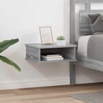 vidaXL Table de chevet 2 Pièces Gris Sonoma 40 x 31 x 15 cm
