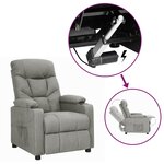 vidaXL Fauteuil Gris clair Tissu