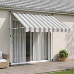 vidaXL Auvent rétractable manuel Anthracite et blanc 200 cm
