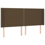 vidaXL Sommier à lattes de lit matelas LED Marron foncé 160x200 cm